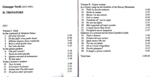 Giuseppe Verdi : Il Trovatore (The Troubadour) (2xCD, Album)