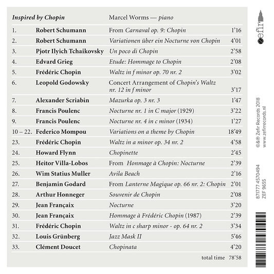 Marcel Worms : Inspired By Chopin (CD, Album)