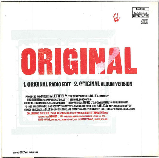 Leftfield, Toni Halliday : Original (CD, Single, Promo)