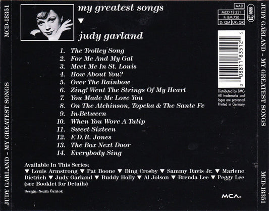 Judy Garland : My Greatest Songs (CD, Comp, RE)
