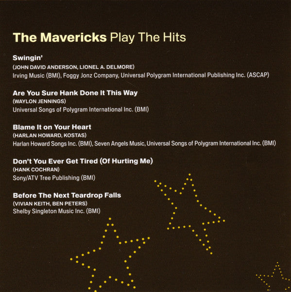The Mavericks : Play The Hits (CD, Album)