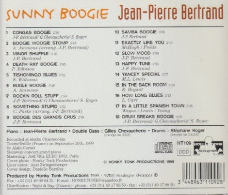Jean-Pierre Bertrand (2) : Sunny Boogie (CD)