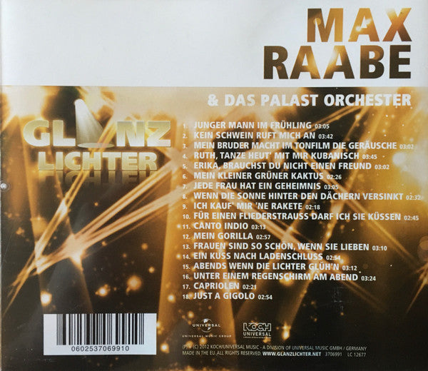 Palast Orchester Mit Seinem Sänger Max Raabe : Max Raabe & Das Palast Orchester (CD, Comp)