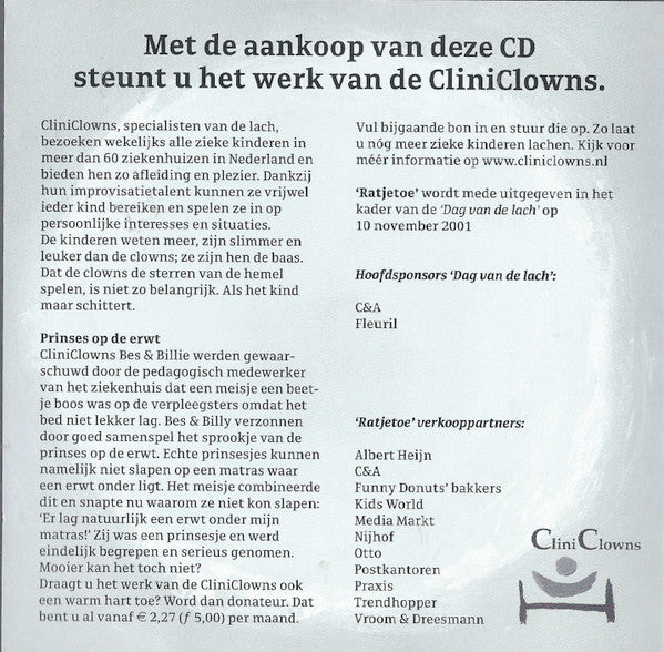 Various : Ratjetoe - Cabaret Voor Cliniclowns (CD, Comp)