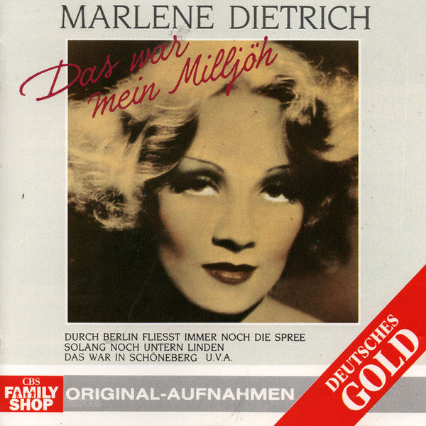 Marlene Dietrich : Das War Mein Milljöh (CD, Album, RE)