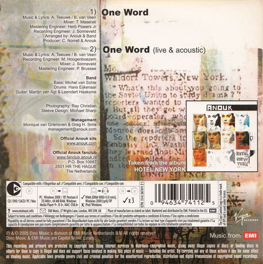 Anouk : One Word (CD, Single, Copy Prot.)
