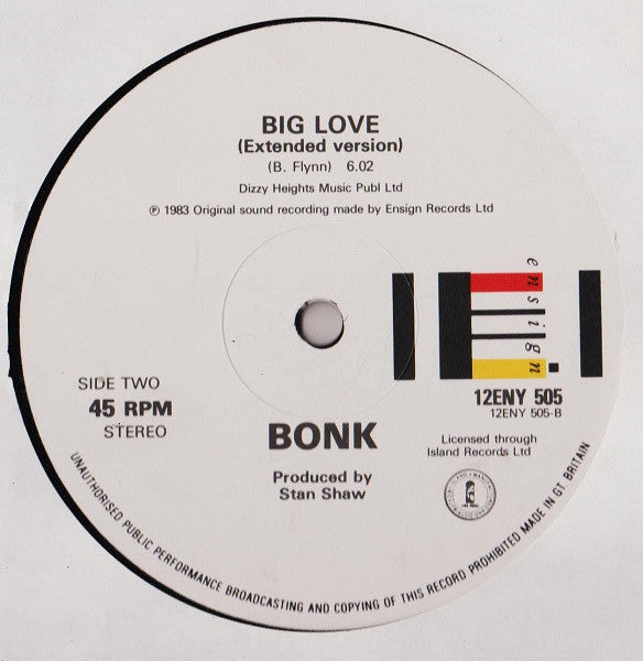 Bonk : The Smile And The Kiss (12")