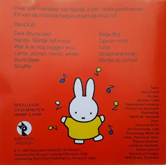 Sanne de Bruin, Jet Groeneweg, Lotte Groeneweg, Martin de Haan (2), Patricia de Haan, Rianne Schenkel, Jochanan Verbeek, Derrick Verhoef : Nijntje Liedjes (CD)