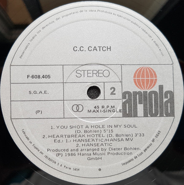 C.C. Catch : Heartbreak Hotel ·Room 69 - Mix· (12", Maxi)