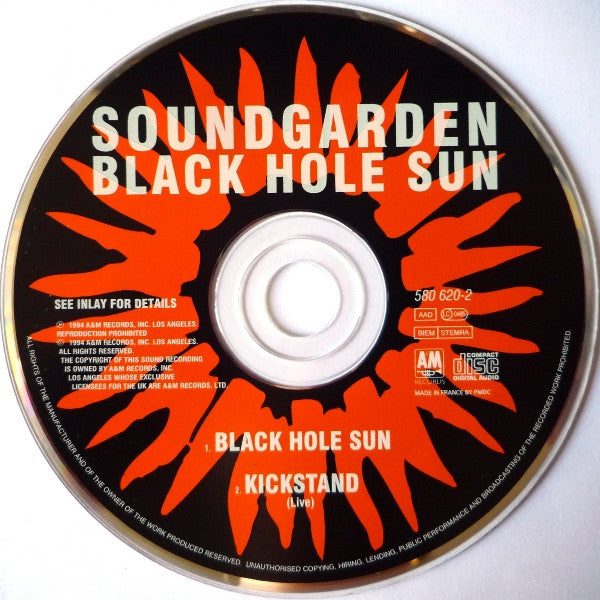Soundgarden : Black Hole Sun (CD, Single, Car)