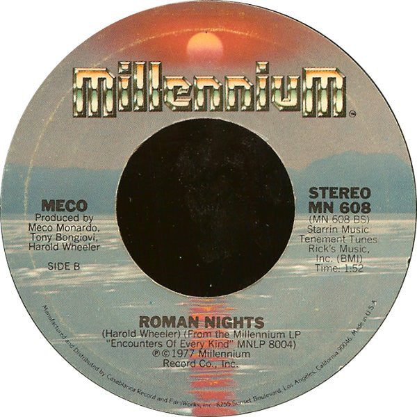 Meco Monardo : Theme From Close Encounters (7", Single, Styrene)