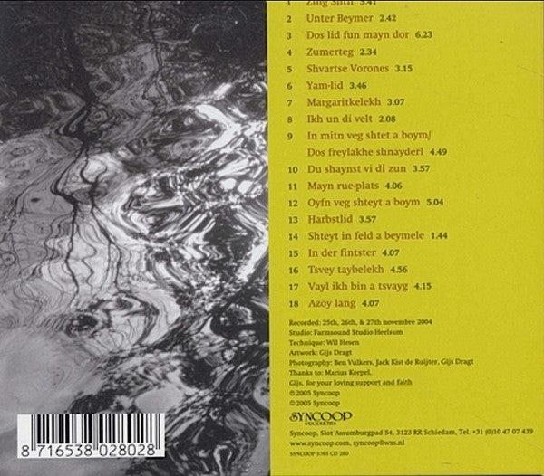 Lucette Van Den Berg : Zing Shtil (Yiddish Songs) (CD)