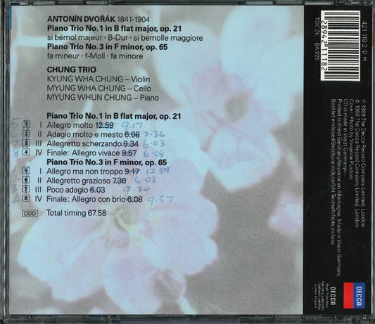 Antonín Dvořák, Chung Trio : Piano Trios = Klaviertrios Op. 21 • Op. 65 (CD)