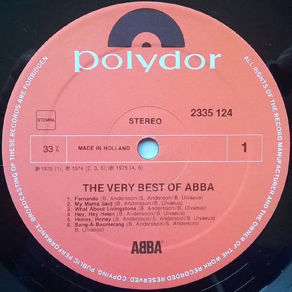 ABBA : The Very Best Of ABBA (ABBA's Greatest Hits) (2xLP, Comp, Gat)