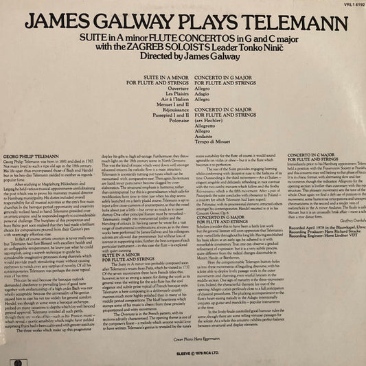 James Galway : Plays Telemann (LP)