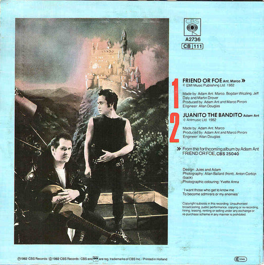 Adam Ant : Friend Or Foe (7", Single)