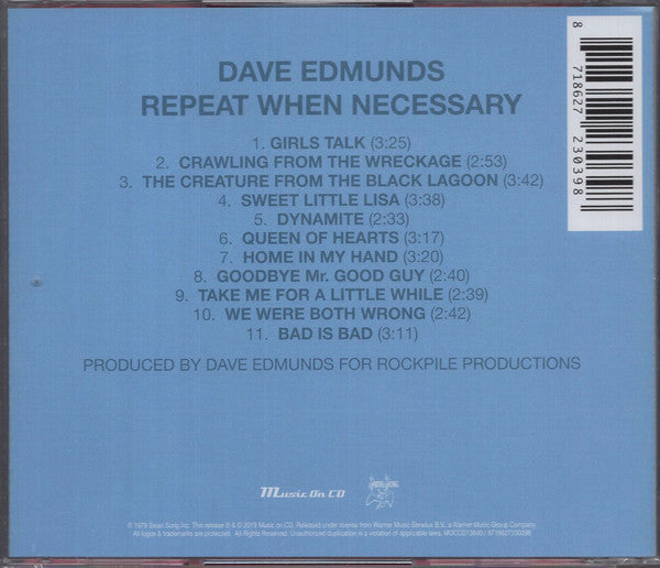 Dave Edmunds : Repeat When Necessary (CD, Album, RE)