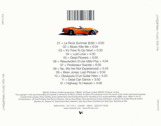 Rinôçérôse : Music Kills Me (CD, Album)