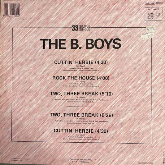 The B-Boys : Rock The House / Cuttin' Herbie (12")