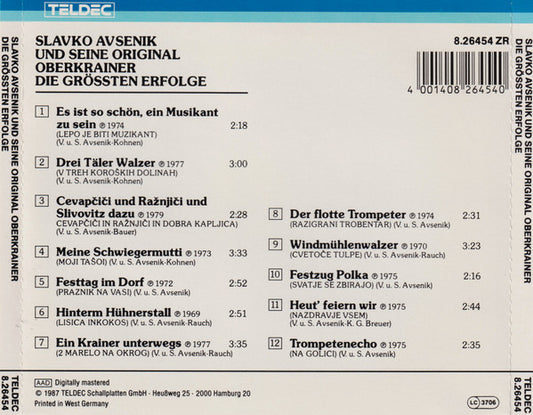 Slavko Avsenik Und Seine Original Oberkrainer : Die Größten Erfolge (CD, Comp)