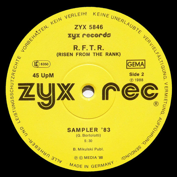 R.F.T.R. : Sampler '83 (12", Maxi)