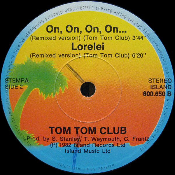 Tom Tom Club : Under The Boardwalk (12", Maxi)