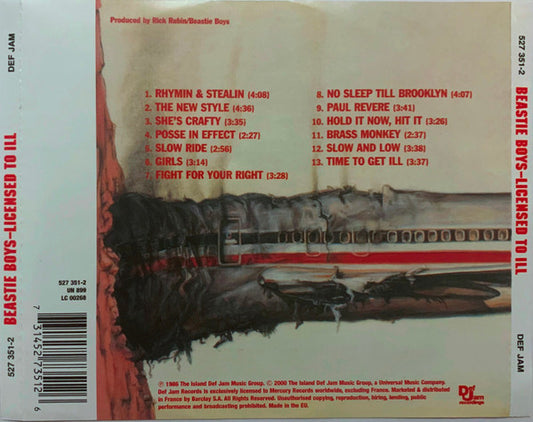 Beastie Boys : Licensed To Ill (CD, Album, RE, RM, RP)