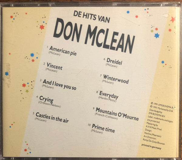 Don McLean : RTL4 Presenteert De Hits Van Don McLean (CD, Comp)