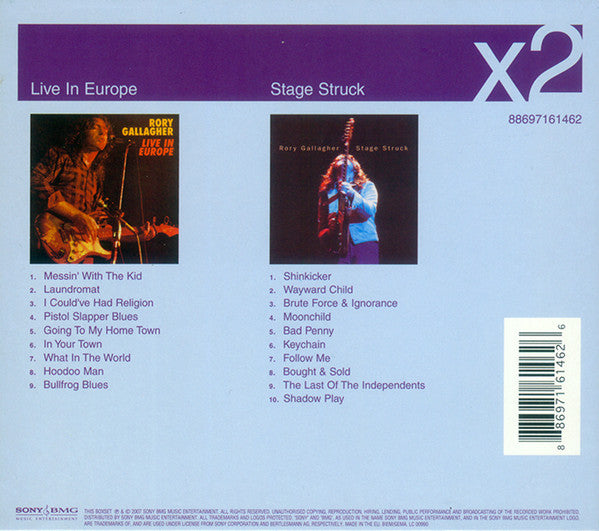 Rory Gallagher : Live In Europe / Stage Struck (CD, Album, RE + CD, Album, RE + Box, Comp)