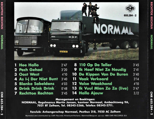 Normaal : Rechttoe Rechtan (CD, Album)