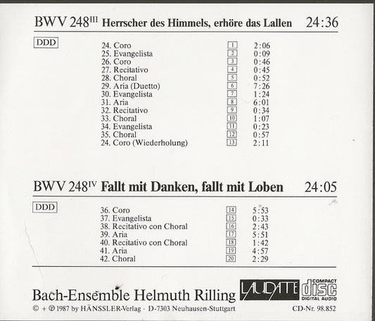 Johann Sebastian Bach / Bach-Ensemble, Helmuth Rilling : Bach: Weihnachtsoratorium Vol. 2 (III und IV) (CD, Album)