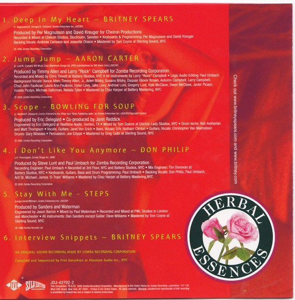 Various : Clairol Herbal Essences Britney Spears Exclusive CD Sampler (CD, Promo, Smplr)