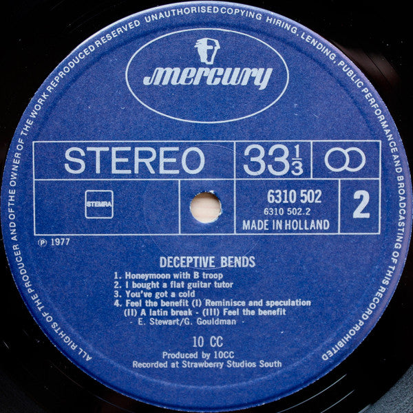 10cc : Deceptive Bends (LP, Album, Gat)