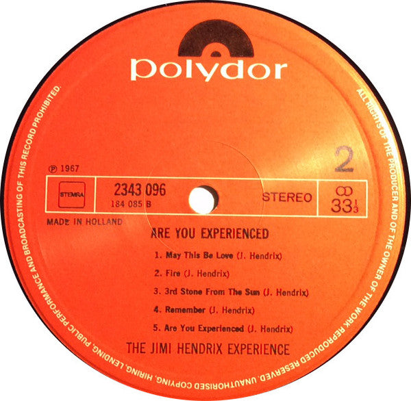 Jimi Hendrix, The Jimi Hendrix Experience : Are You Experienced (LP, Album, RE)