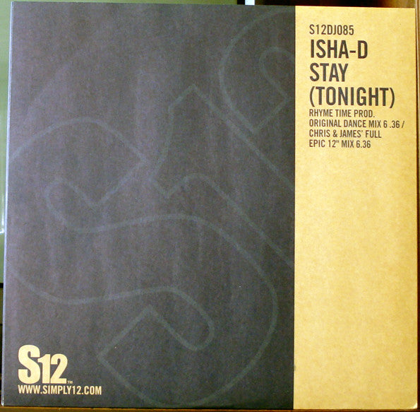 Isha-D : Stay (Tonight) (12")