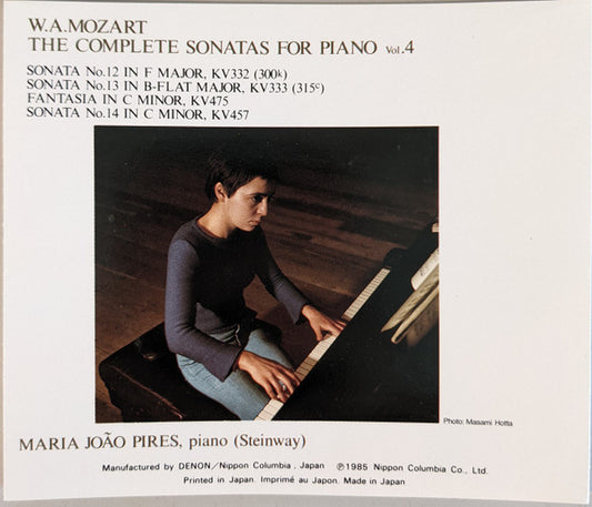 Wolfgang Amadeus Mozart, Maria-João Pires : Piano Sonatas Vol. 4 (KV332・333・457 : Fantasia In C Minor, KV475) (CD, Album)