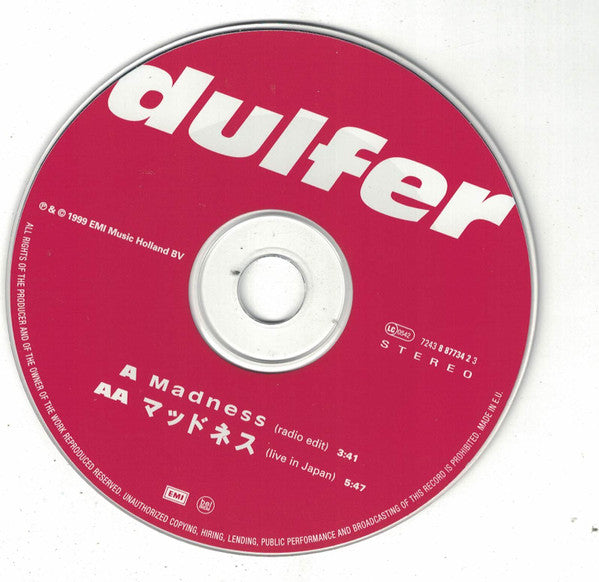 Hans Dulfer : Madness (CD, Single)