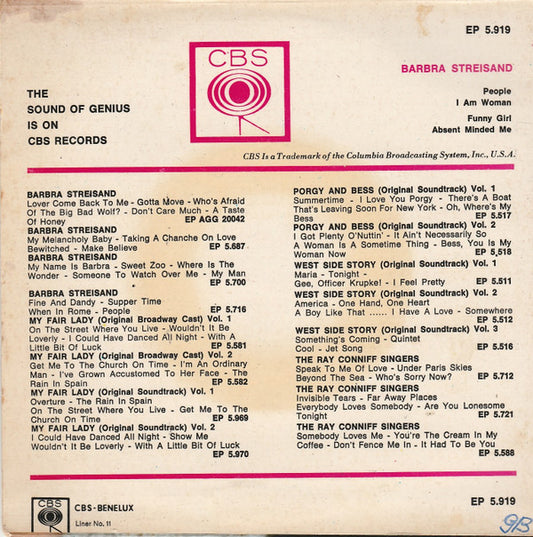 Barbra Streisand : People (7", EP)