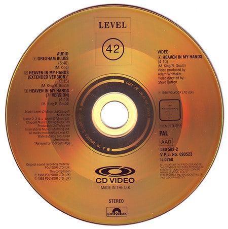 Level 42 : Heaven In My Hands (CDV, 5", Single, PAL)