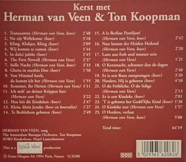 Herman Van Veen, Ton Koopman, The Amsterdam Baroque Orchestra : Kerst Met Herman van Veen & Ton Koopman (CD, Album)