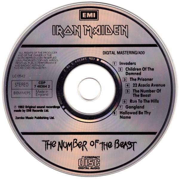 Iron Maiden : The Number Of The Beast (CD, Album, RE)