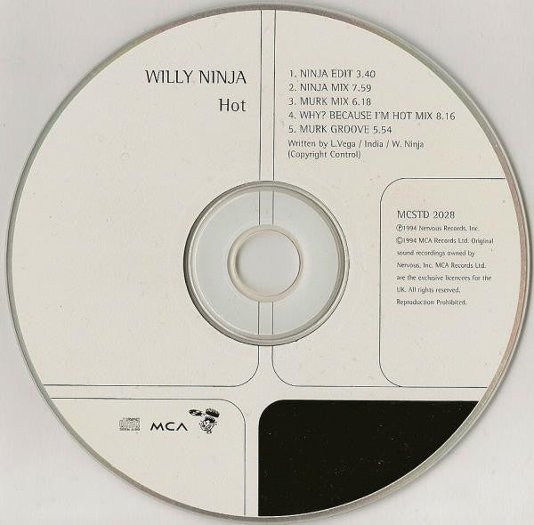 Willie Ninja : Hot (CD, Single)