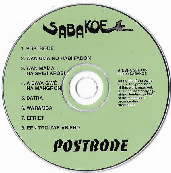 Sabakoe : Postbode (CD, Album)