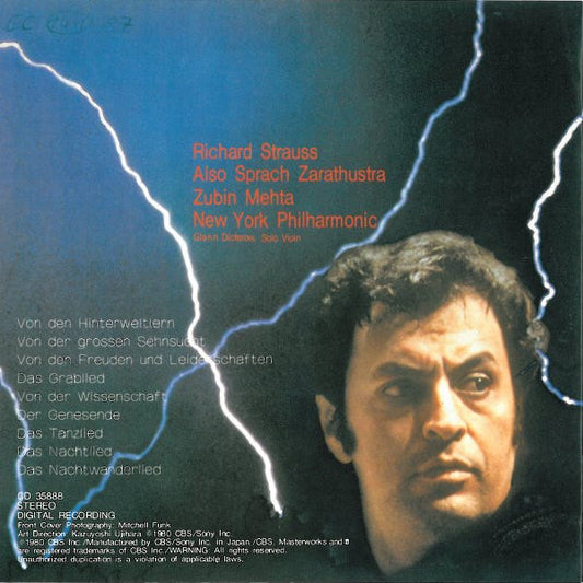 Richard Strauss - Zubin Mehta - New York Philharmonic : Also Sprach Zarathustra (CD, Album, RP)