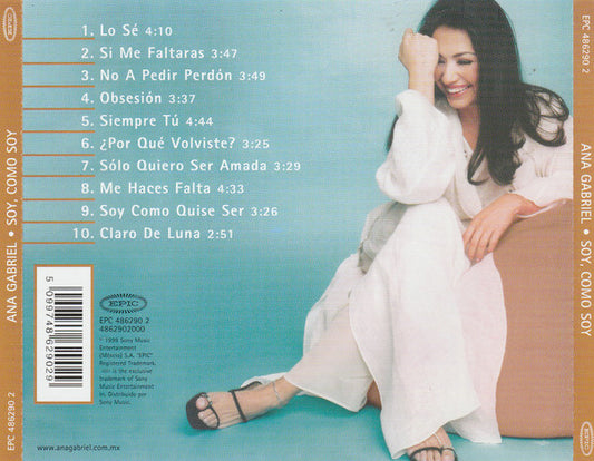 Ana Gabriel : Soy Como Soy (CD, Album)