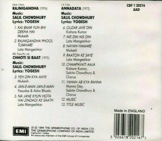 Salil Chowdhury : Rajnigandha / Chhoti Si Baat / Annadata (CD, Comp)