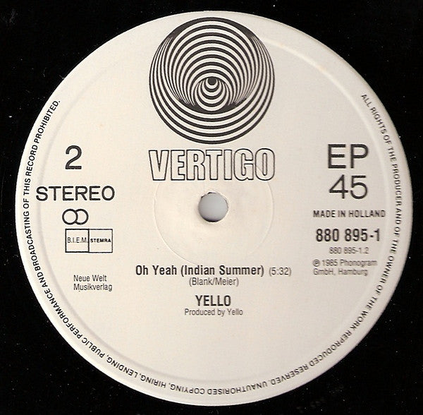 Yello : Desire (Long Version) (12", EP)