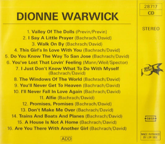 Dionne Warwick : Star-Portrait CD of Dionne Warwick (CD, Comp)