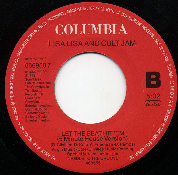 Lisa Lisa & Cult Jam : Let The Beat Hit 'Em (7", Single)