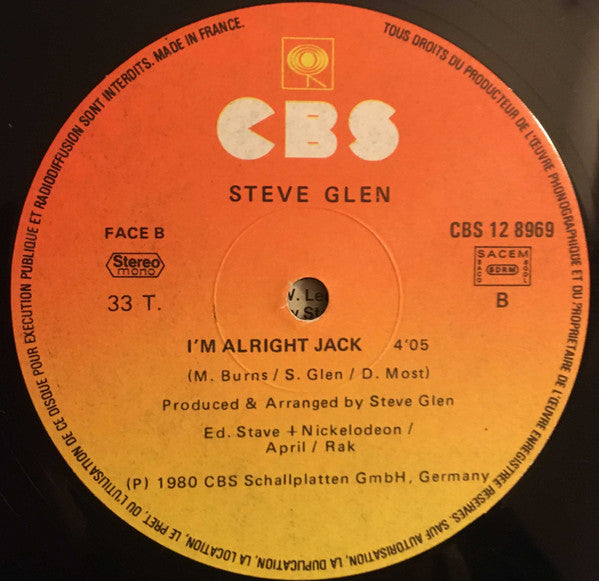 Steve Glen : Down Among The Dead Men (The Story Of The Titanic) (12")